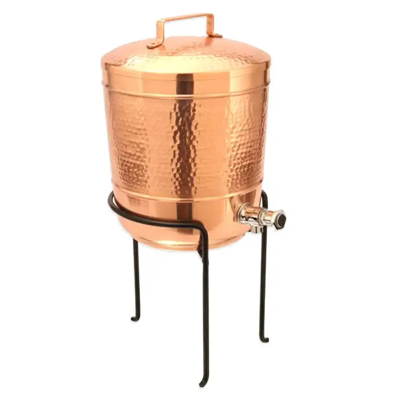 Olla de agua de cobre martillado (8L) | 純銅精品儲水桶8公升