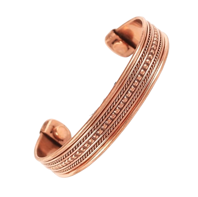 Hammered Retro Braid Copper Bracelet | 立體壓紋編織純銅手鐲 (YS025)