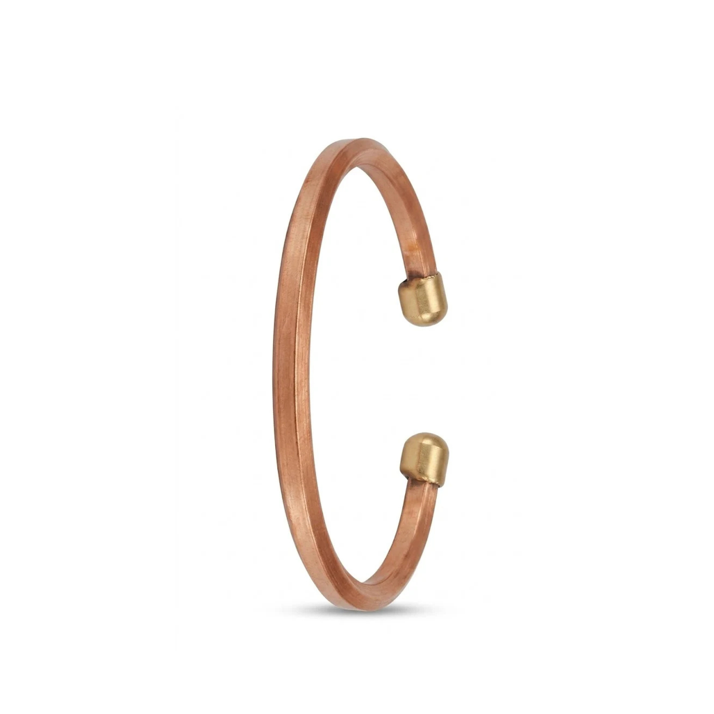 The Minimalist Dual-Cap Copper Bracelet | 極簡雙端黃銅工藝手鐲 (#YS024)