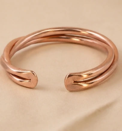 Minimalist Polished Elegant Double Twisted Copper Bracelet|極簡純銅螺旋手鐲 (#YS046)