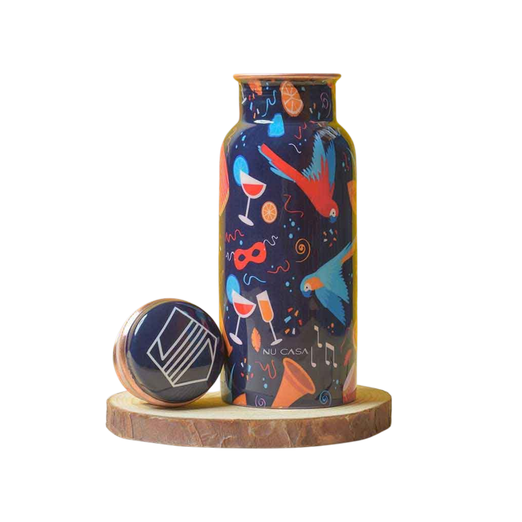 Ayurveda Copper Yoga-Cat Bottle (500ml) ｜阿育吠陀銅水樽 瑜伽貓款式
