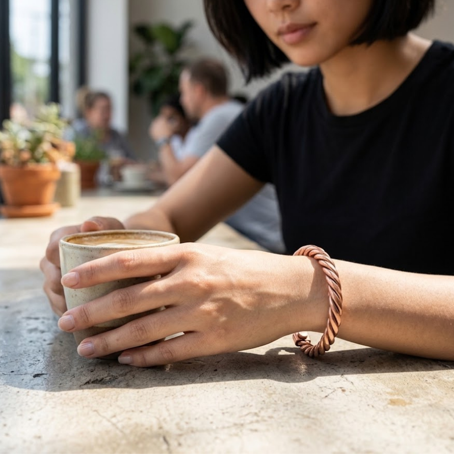 Twisted Rope Pure Copper Bracelet |  純銅麻花編織手環  (#YS038)