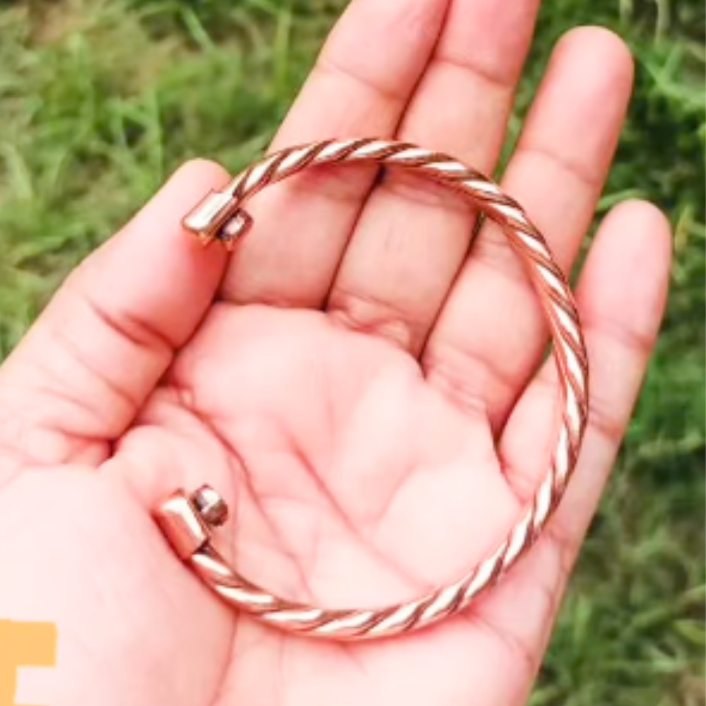 Twisted Rope Pure Copper Bracelet |  純銅麻花編織手環  (#YS038)