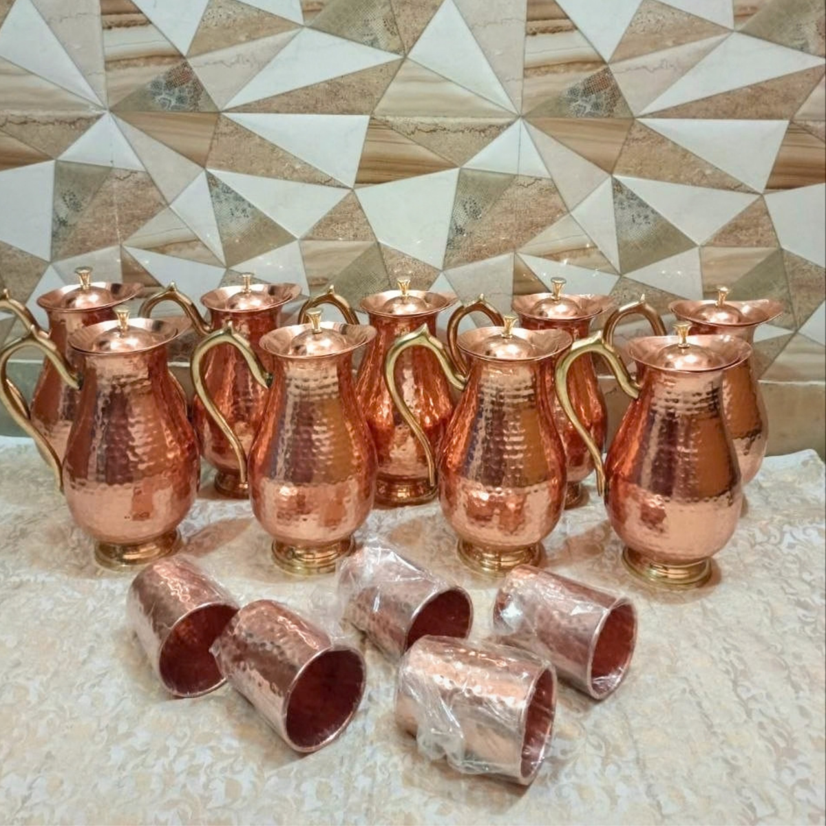 Ayurveda Antique Hammered Copper Jug｜ 純銅精品儲水壺  (#CJ012)