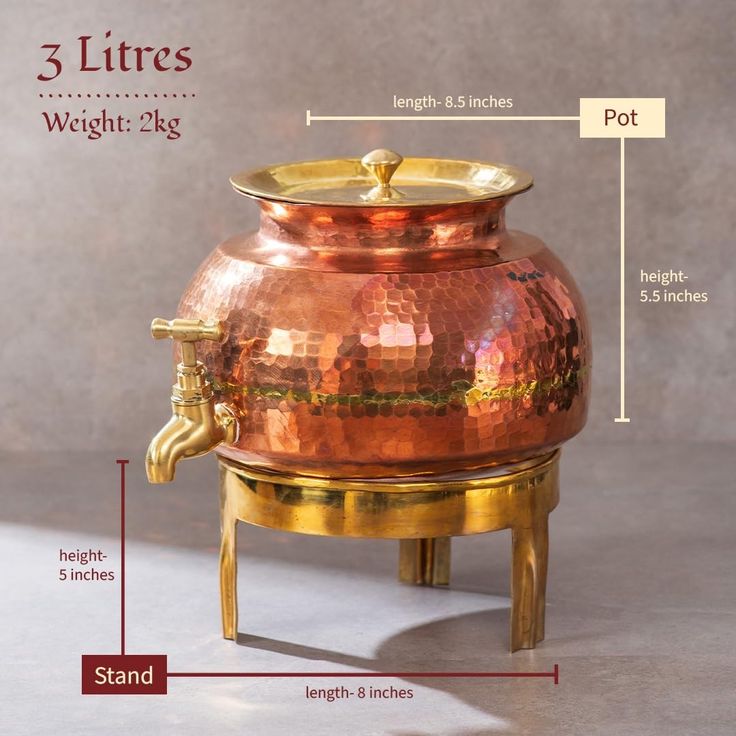 Copper Designer Tank (3L) ｜ 純銅精品儲水桶3公升