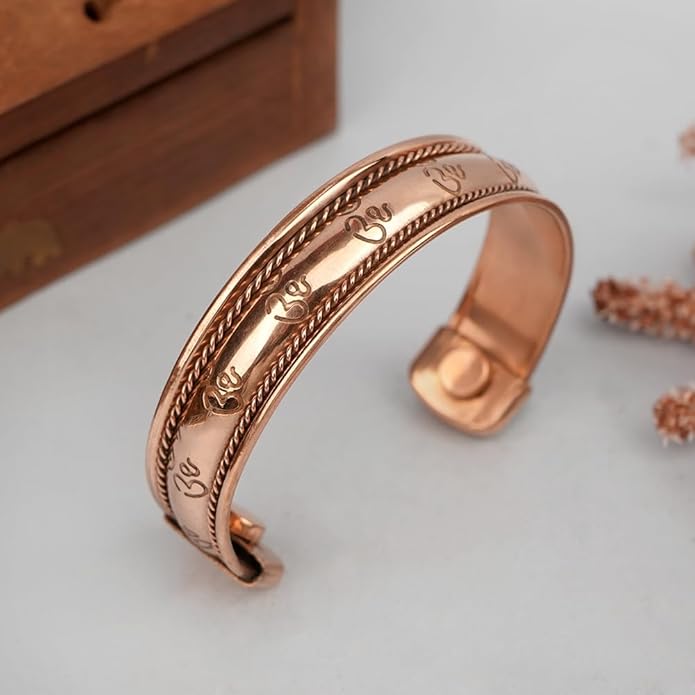 Handcrafted Om Copper Bracelet｜神聖的象徵符號純銅手工手環 （#YS020)