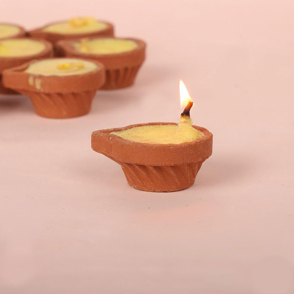 SATVIK 黃純酥油燈組合 (Pack of 4)｜儀式感光點・淨化空間能量的神聖之光