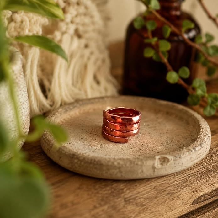 Hammered Thumb Copper Ring ｜手工錘打純銅大拇指戒指  (#YS031)