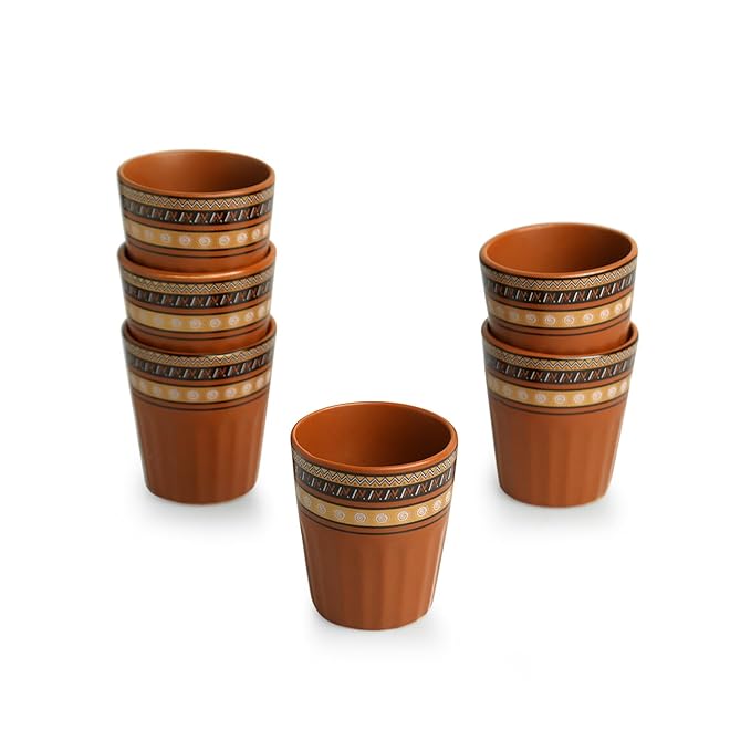 Ceramic Kullad Cups Set of 6 ｜陶茶杯套裝（6個裝）香料奶茶儀式