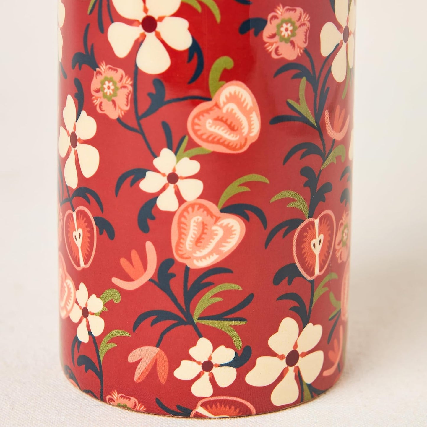 Copper Bottle Blue Printed Animal 500ml &amp; 2 Cups｜印度手工純銅雕刻水瓶套裝｜阿育吠陀復古銅水習慣