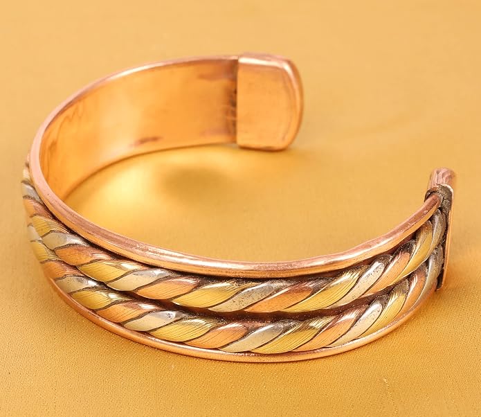 Copper & Bass Double Twist Bracelet ｜印度匠人手工雙扭手鐲 (#YS013)
