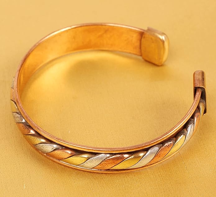 Copper & Bass Twist Bracelet ｜印度匠人手工單扭手鐲 (#YS014)