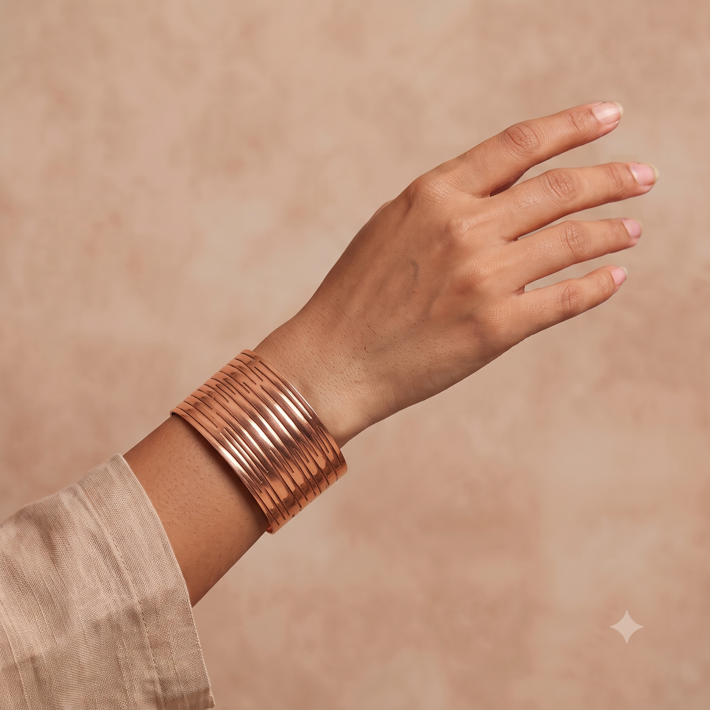 Copper Kada｜純銅手工寬手環 (#YS009)