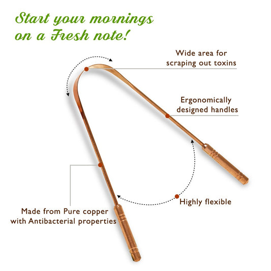 Copper Tongue Cleaner｜經典純銅淨化刮舌棒 清晨排毒儀式 (Pack of 2)