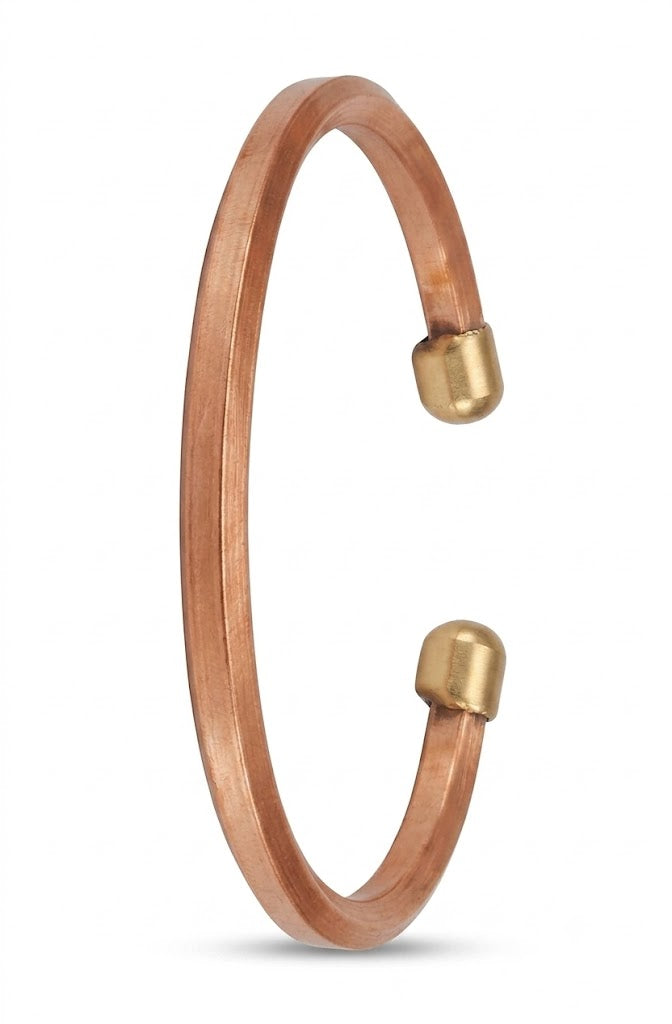 The Minimalist Dual-Cap Copper Bracelet |  極簡雙端黃銅工藝手鐲 | (YS024)