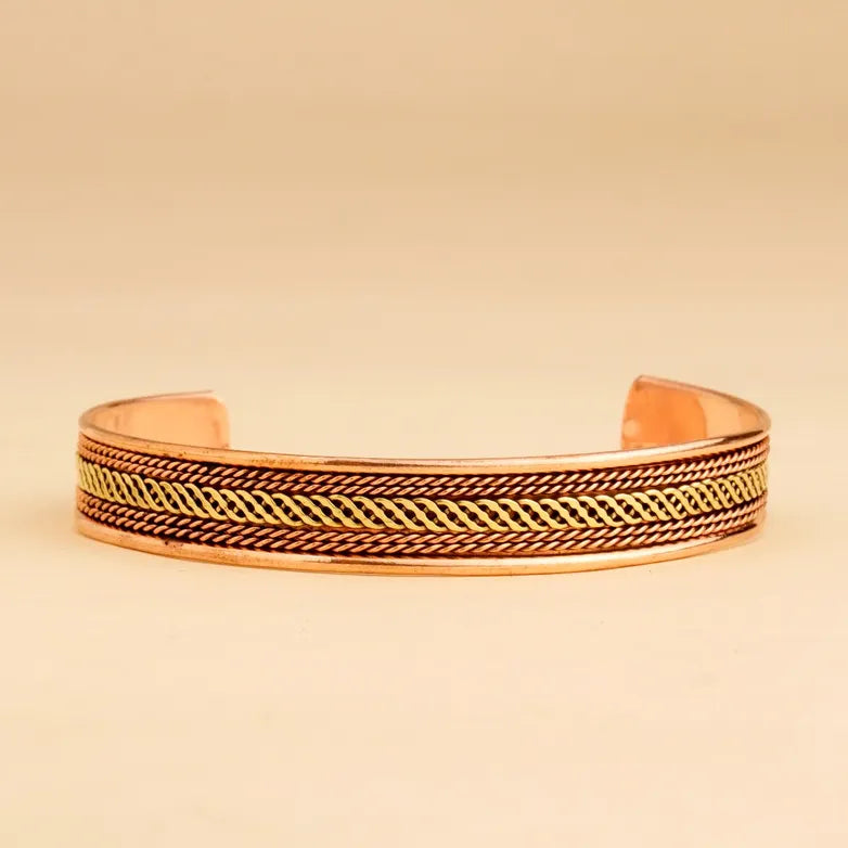 Copper & Brass Combined Adjustable Bracelet ｜銅黃銅組合可調式手鐲 （#YS004）