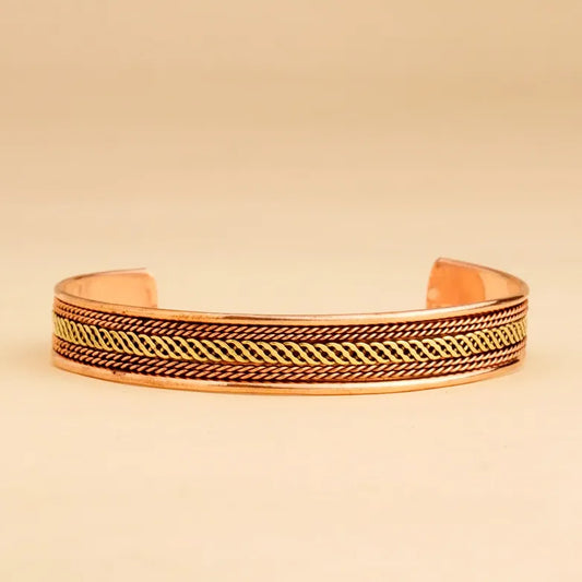 Copper & Brass Combined Adjustable Bracelet ｜銅黃銅組合可調式手鐲 （#YS004）