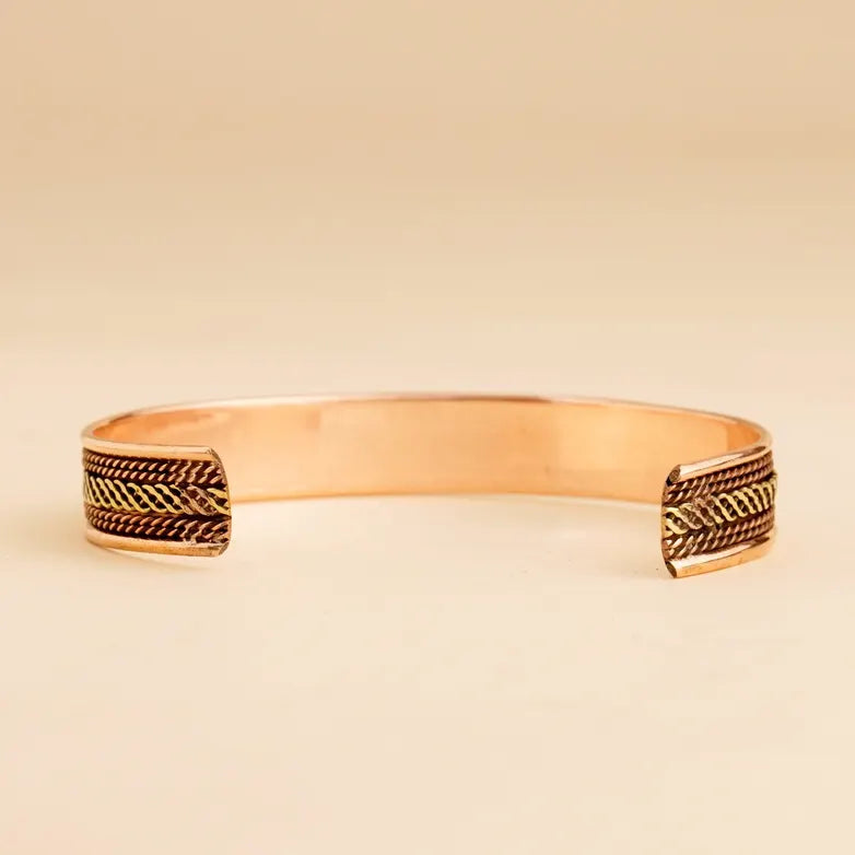 Copper & Brass Combined Adjustable Bracelet ｜銅黃銅組合可調式手鐲 （#YS004）