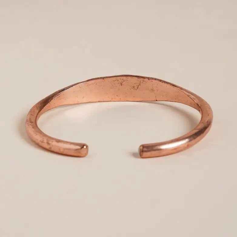 Aum Namah Shivaya Adjustable Hammered Copper ｜Om Namah Shivay 可調式錘紋銅手鐲 (#YS001)