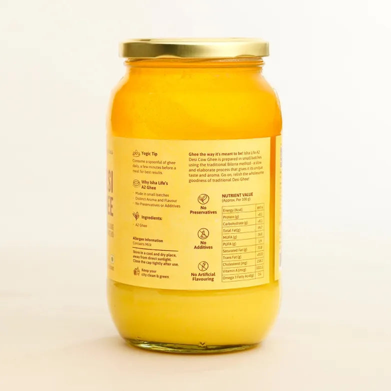 Isha A2 Bilona Pure Cow Ghee (1L)｜Isha Bilona A2 頂級手工草飼印度酥油