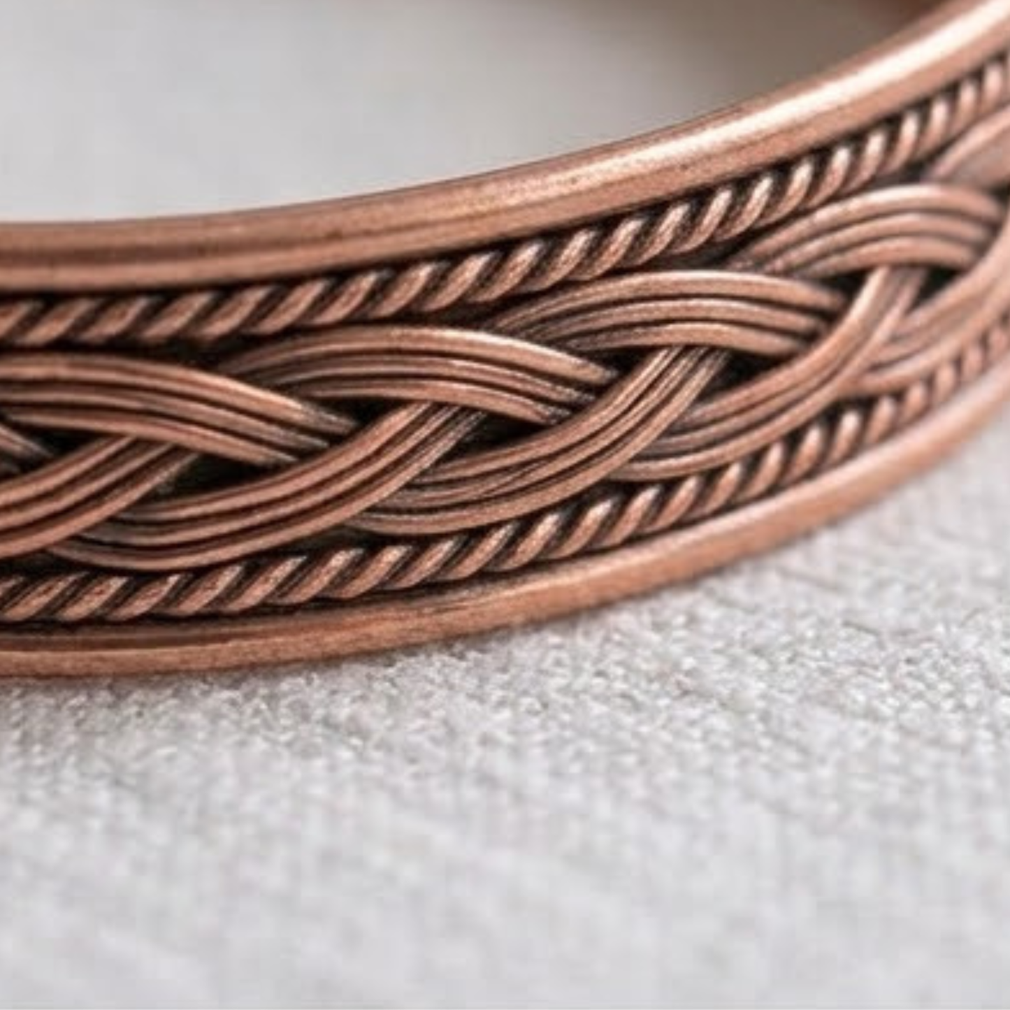 Copper Twisted Woven Magnetic Bracelet  |  純銅磁療編織手鐲 (YS018)