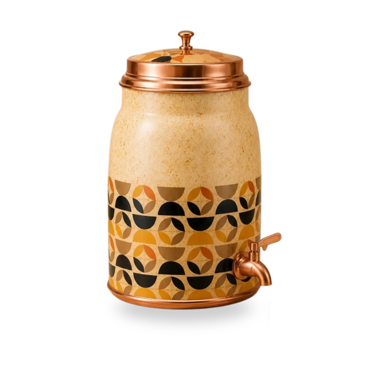 Olla de agua de cobre martillado (8L) ｜ 純銅精品儲水桶8公升