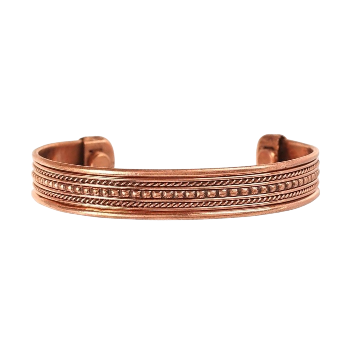 Hammered Retro Braid Copper Bracelet  |  立體壓紋編織純銅手鐲 (YS025)
