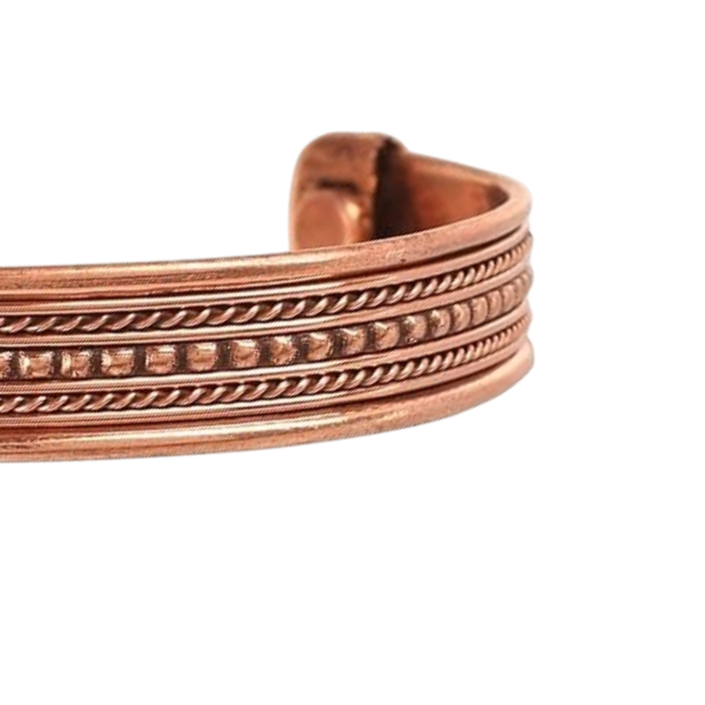 Hammered Retro Braid Copper Bracelet  |  立體壓紋編織純銅手鐲 (YS025)