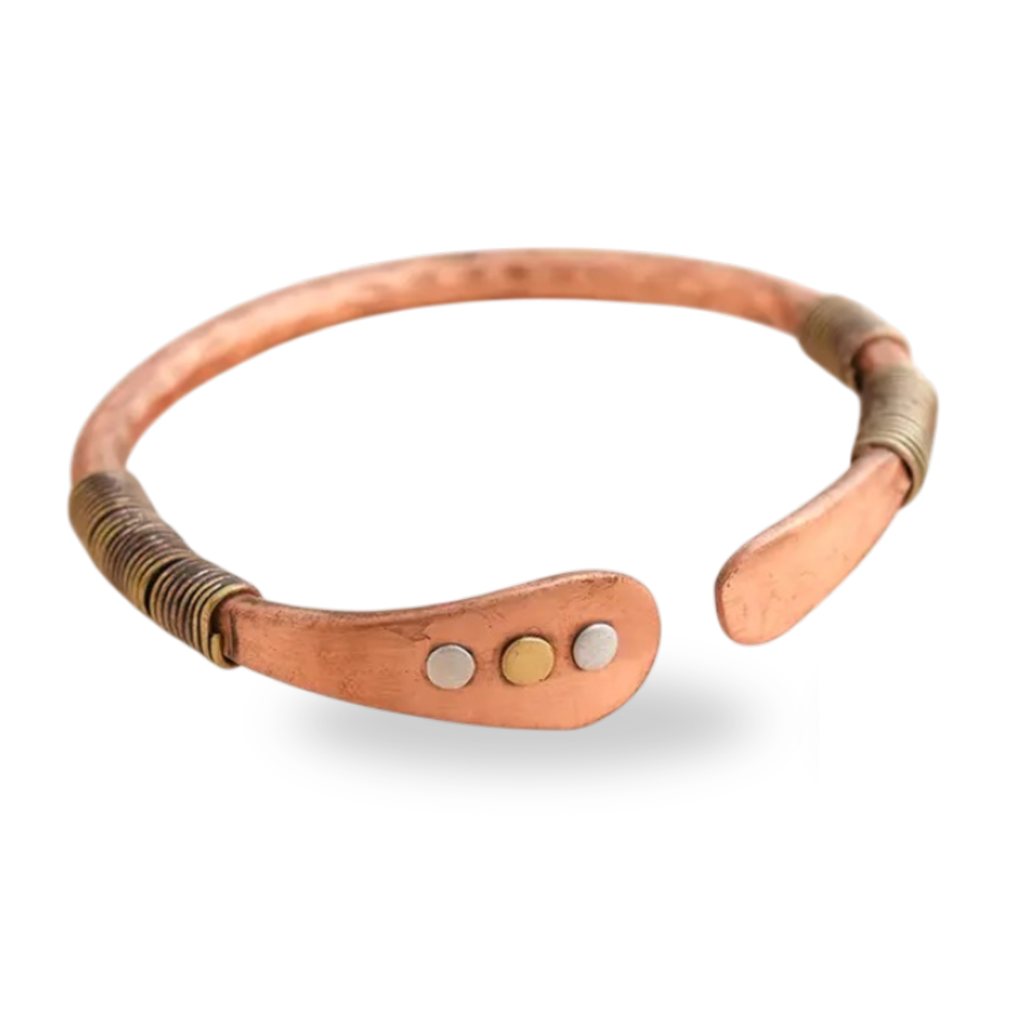 Antique Hammered Isha Copper Barcelet｜仿古錘紋銅手環 （#YS036）