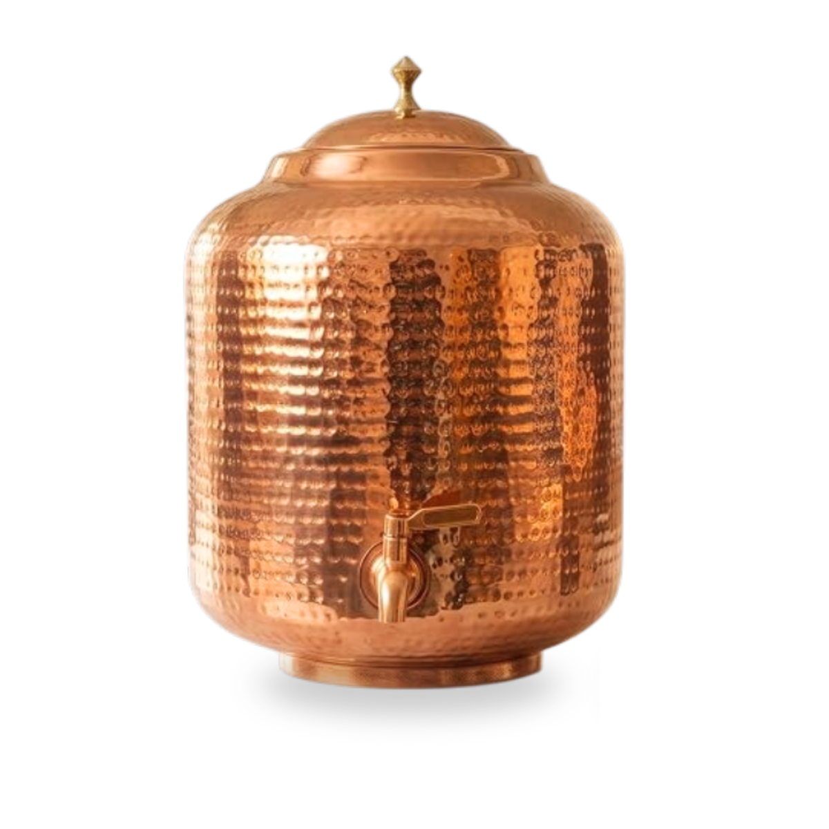 Olla de agua de cobre martillado (8L) ｜ 純銅精品儲水桶8公升