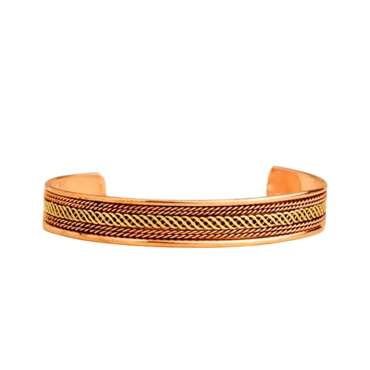 Copper & Brass Combined Adjustable Bracelet ｜銅黃銅組合可調式手鐲 （#YS004）