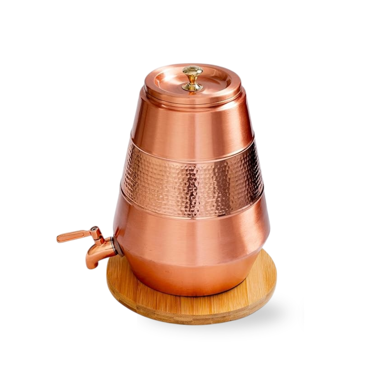 Olla de agua de cobre martillado (8L) ｜ 純銅精品儲水桶8公升