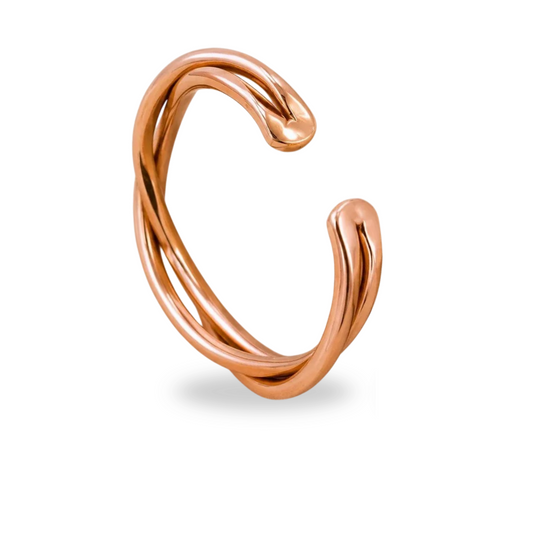 Minimalist Double Helix Elegant Copper Bracelet｜極簡純銅螺旋手鐲 (#YS033B)