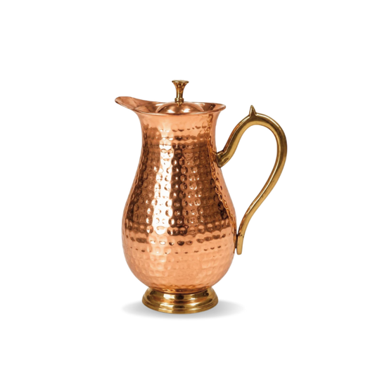 Ayurveda Antique Hammered Copper Jug｜ 純銅精品儲水壺  (#CJ012)