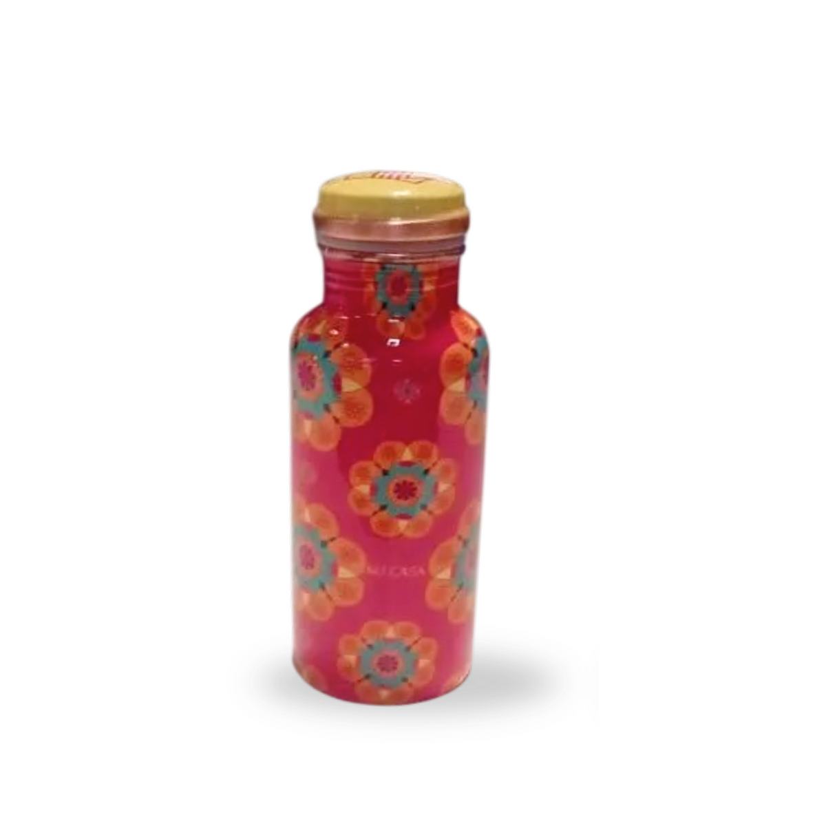 Copper Bottle - Red Mandala Meera Printed (500ml) ｜紅色曼陀羅銅水瓶（#NU002）