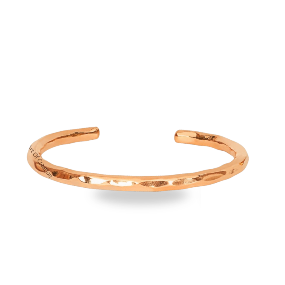 Minimalist Hammered Copper Bracelet |  簡約手工錘紋手鐲  (#YS011)