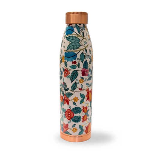 Copper Attro Blue Forest Printed Bottle (950ml) ｜ 印度手工純銅水瓶