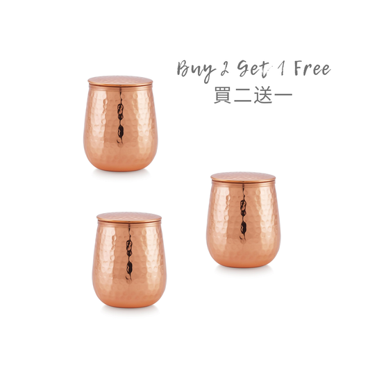Ayurveda Attro Copper Cup (350ml) ｜ 阿育吠陀有蓋銅水杯 (#CC350B)